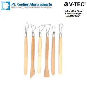 Alat Clay Set Kawat + Kayu Type E 0010-6/8"  (Isi 6 Ukuran 8")