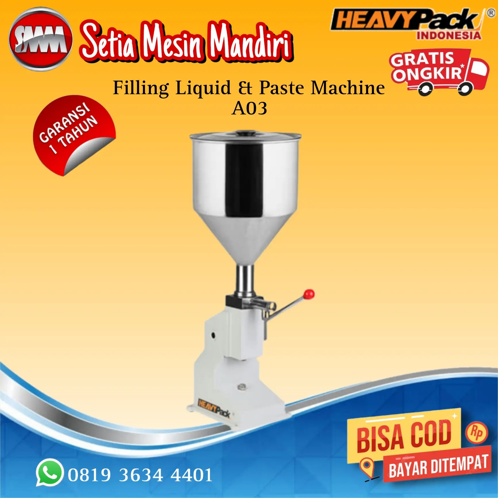 Mesin Filling Pengisi Cairan Pasta A-03 HEAVYPACK / Filling Machine