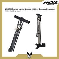 Gambar MXL Pompa Ban Sepeda Lantai Urban 002 dengan Meteran Pump Floor Alloy - Grey dari MXL Sports Indonesia Kota Administrasi Jakarta Selatan 3 Tokopedia