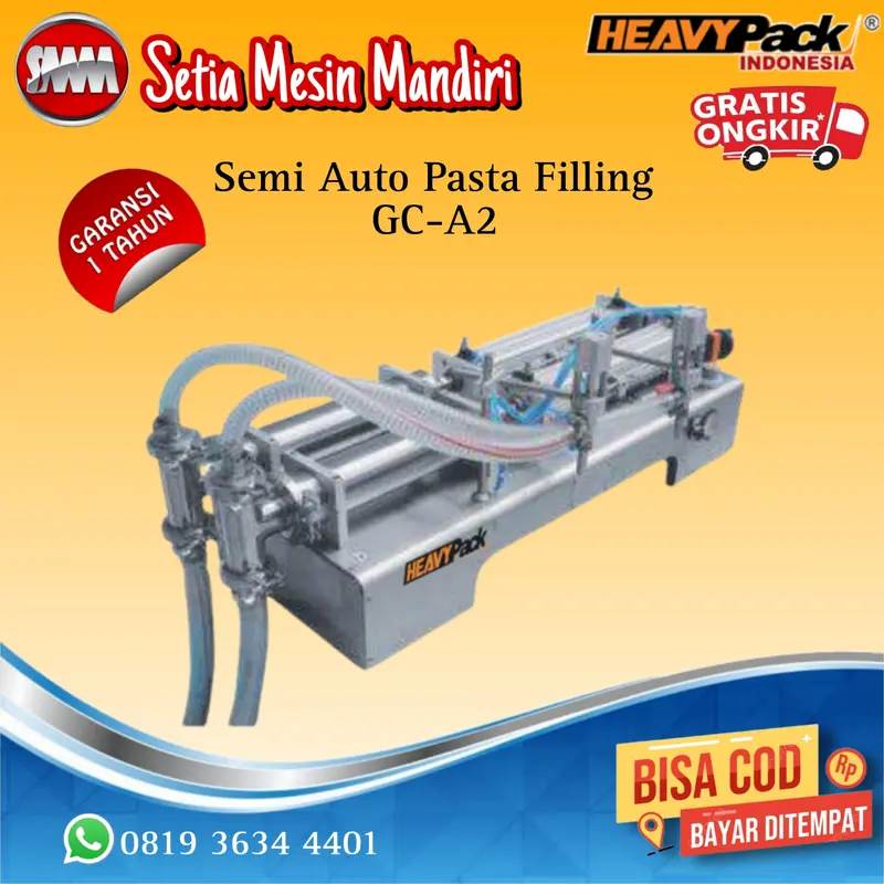 Pasta Filling / Mesin Pengisi Cairan Kental 2 Nozzle GC-A/2 HEAVYPACK 1