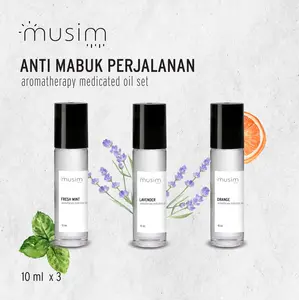 Medicated Oil Set Minyak Angin Anti Mabuk Perjalanan Mual 10ml - MUSIM