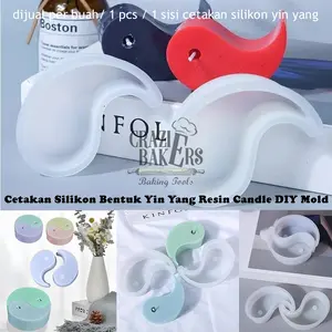 Cetakan Silikon Bentuk Yin Yang Resin Candle DIY Mold