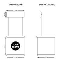 Gambar Meja Promosi Event Desk + Cetak Sticker + Booth Portable Meja Jualan dari Percetakan Ayo Ngeprint Bekasi Kota Bekasi 2 Tokopedia