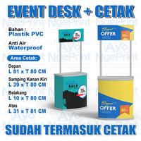 Gambar Meja Promosi Event Desk + Cetak Sticker + Booth Portable Meja Jualan dari Percetakan Ayo Ngeprint Bekasi Kota Bekasi 1 Tokopedia