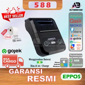 MINI PRINTER THERMAL BLUETOOTH 58 MM EPPOS EPX588 RPP02 MOBILE PRINTER