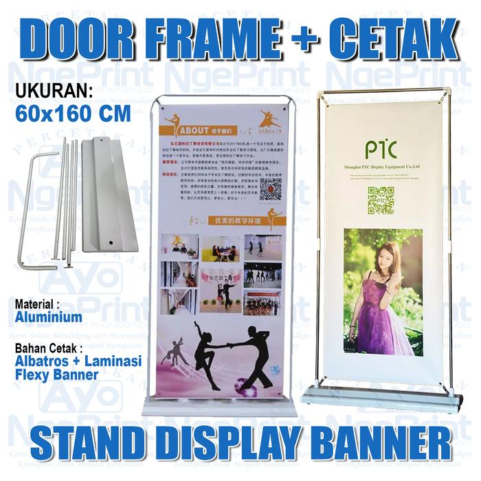 Gambar PROMO Cetak Door Frame + Cetak / Stand Display Banner 60x160 cm - Door Frame Besi, Flexy Standard dari Percetakan Ayo Ngeprint Bekasi Kota Bekasi Tokopedia