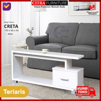 Gambar Citra Furniture Meja Tamu Minimalis laci montana - WHITE dari Citra furniture Kota Administrasi Jakarta Pusat 5 Tokopedia