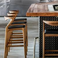 Gambar Kursi Bar Stool Tinggi Kayu Jati, Kursi Bar Minimalis Termurah - Non Finising dari Carvinery Kab. Jepara 1 Tokopedia