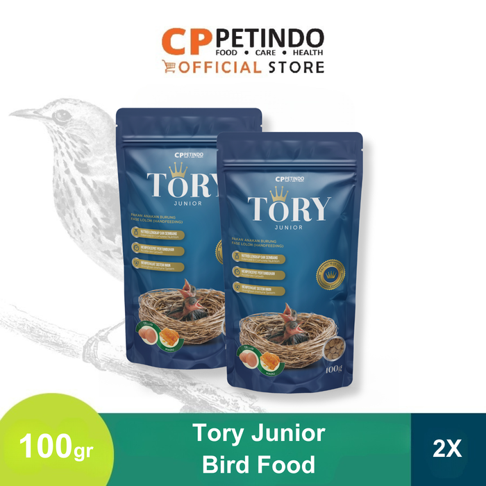 Gambar Tory Junior Pakan Anakan Burung Handfeeding Bird Food 100gr - Isi 2 dari CPPETINDO Official Shop Kota Depok Tokopedia
