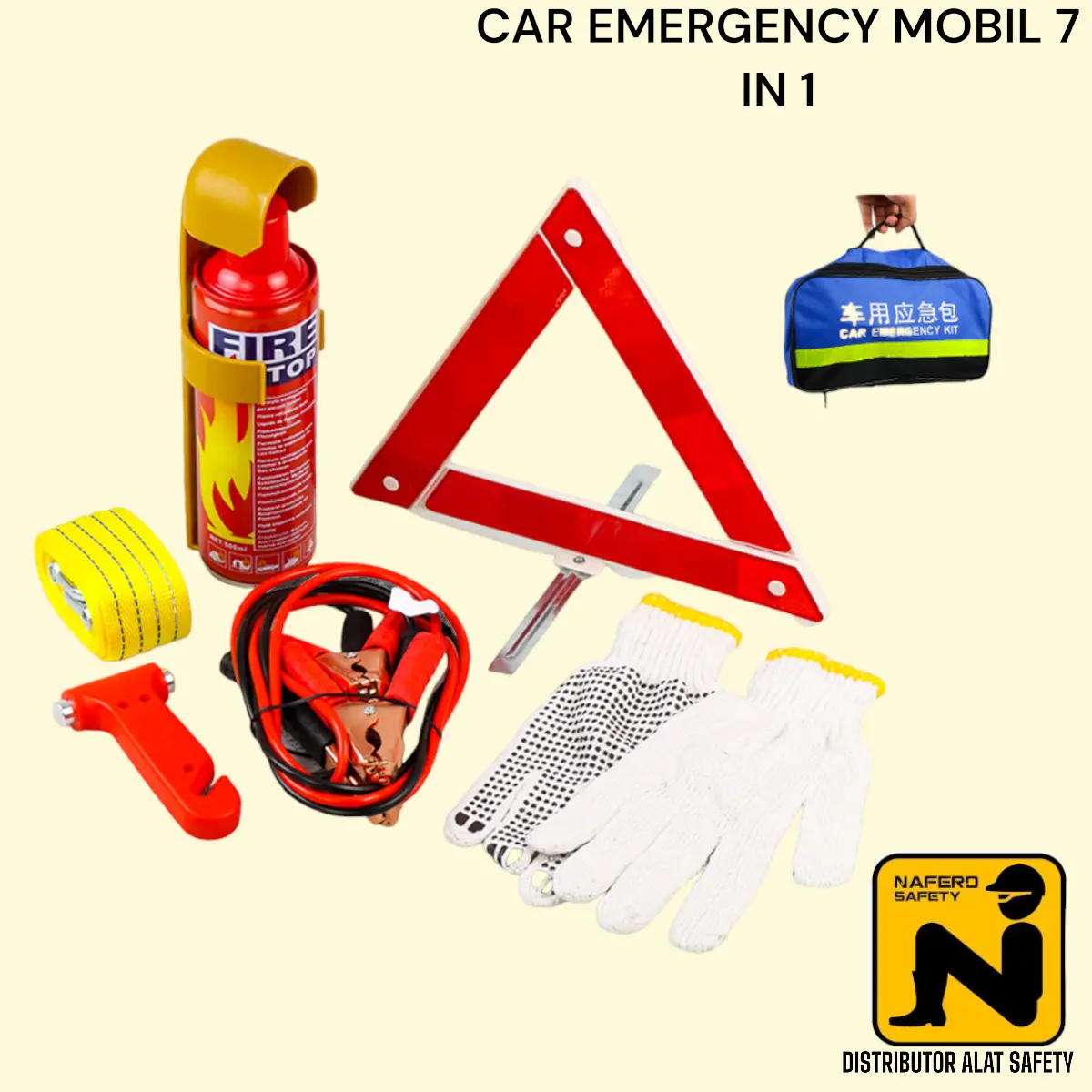 Car Emergency Kit Keselamatan Mobil 7 in 1  SM-849  Mix Color