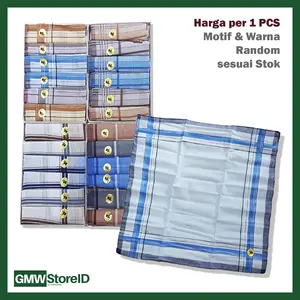 [LUSIN] W863 Sapu Tangan Pria Warna Cerah 40x40cm Kain Saku Murah