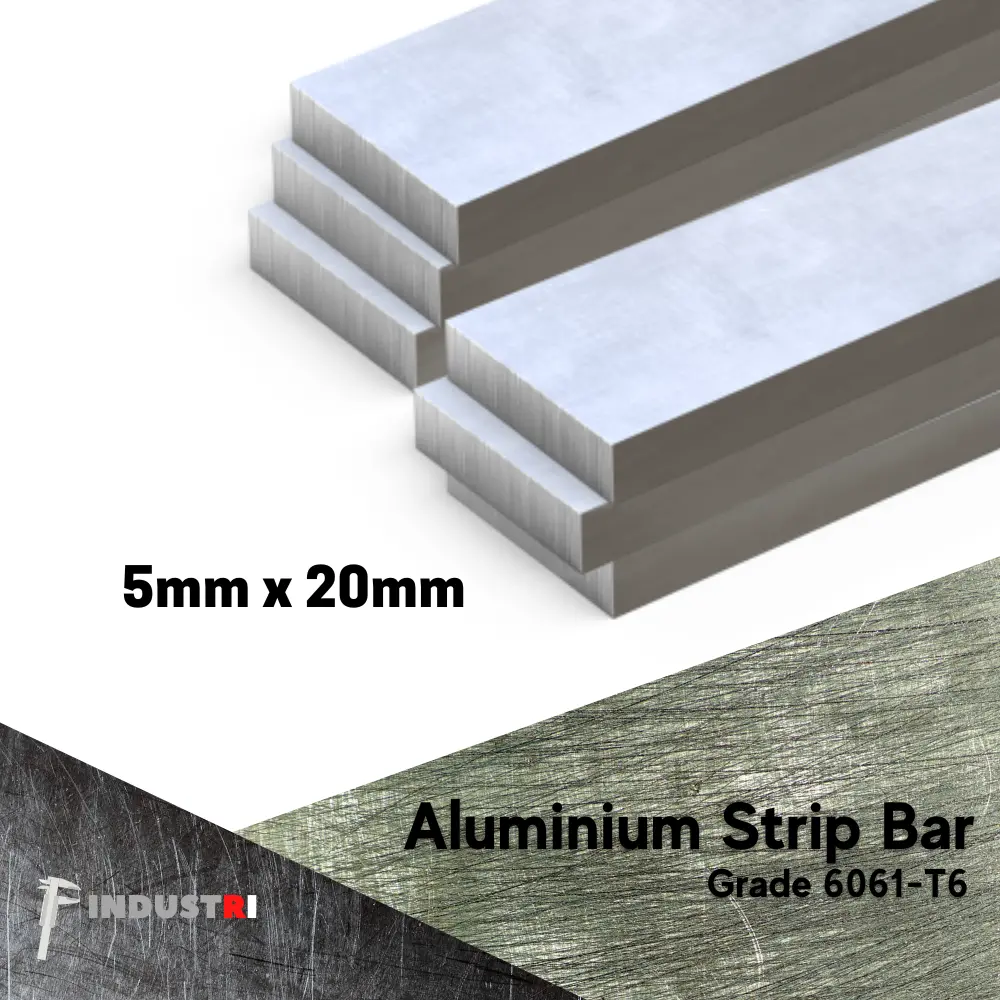 Plat Strip Alumunium 5mm x 20mm | Plat Aluminium dural 6061 1cm