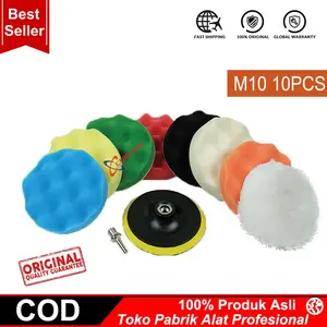 Alat poles 3 inch set 10pcs sponge busa wool polishing set mobil motor