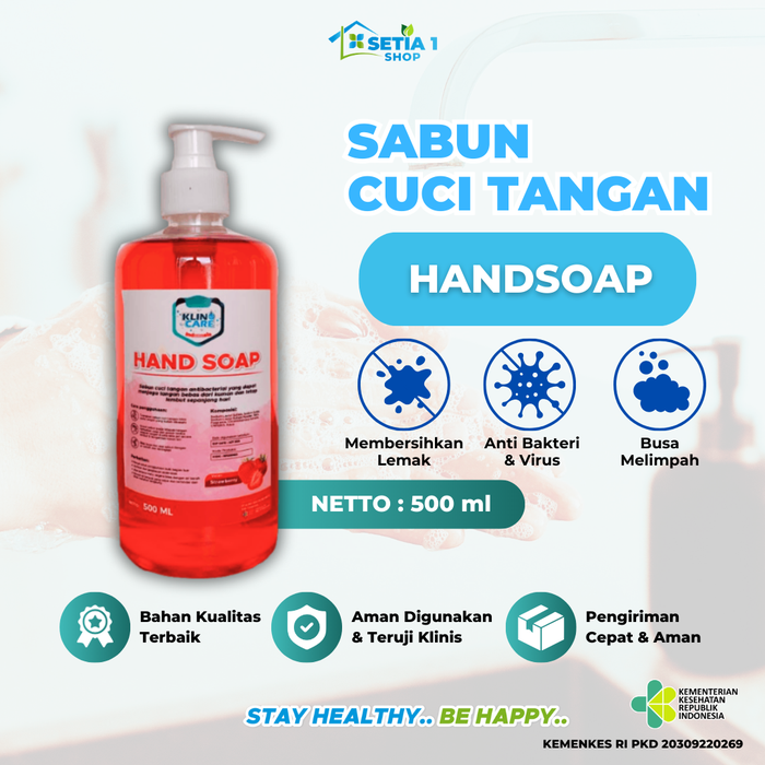 Gambar Sabun Cuci Tangan Hand Soap 500 ml Pink Aroma Strawberry Anti Kuman dari setia1.shop Kab. Tangerang Tokopedia