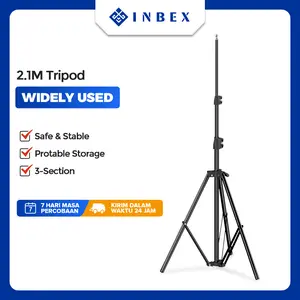 INBEX Tripod Kamera 210CM/ Portable Light Stand 3 Section for Photo