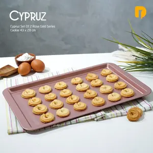 Cypruz Rose Gold Series Cookie 43 x 28 cm loyang kue panggang