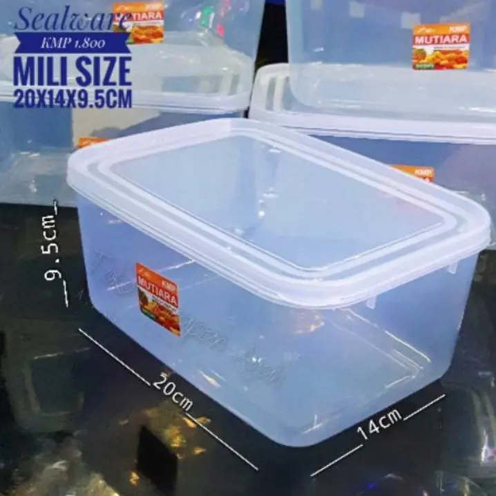 TOPLES KMP MUTIARA 1800 ML FOOD BOX KOTAK WADAH MAKANAN BENING