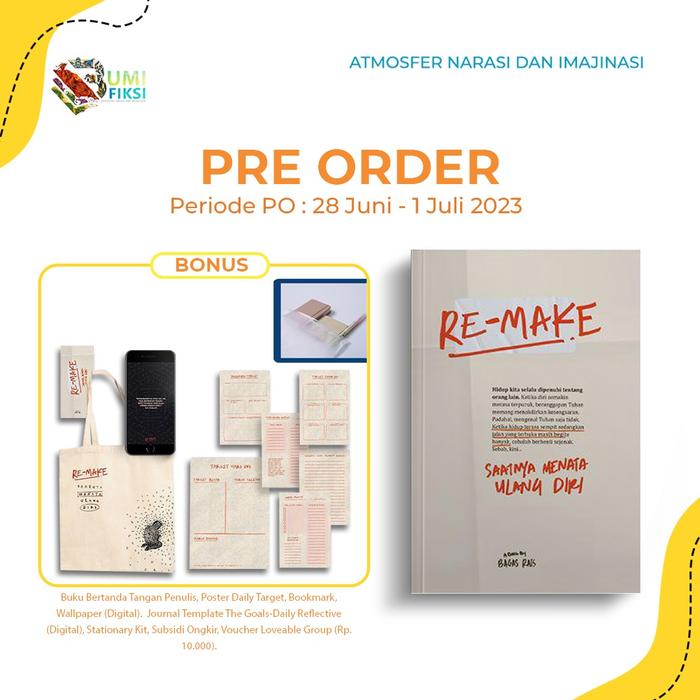 Gambar Pre Order - Re-Make: Saatnya Menata Ulang Diri - Bhumi Anoma dari BumifiksiJogjakarta Kab. Sleman Tokopedia