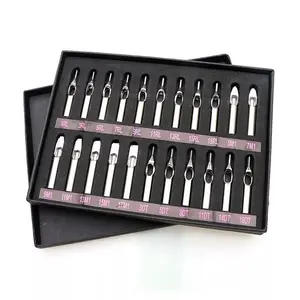 Jarum ujung mesin sulam alis bibir stainless tip tattoo/22pcs