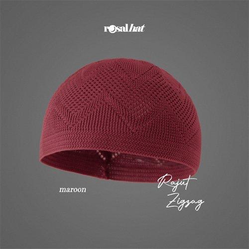 peci rajut zigzag peci haji 3