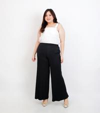 Gambar Celana Bigsize Kulot Plisket Jumbo Pleated Pants Wanita Highwaist - Abu dari Eve Maternity Store Kota Administrasi Jakarta Barat 4 Tokopedia