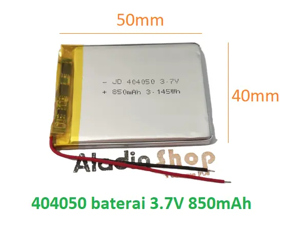 Baterai Lipo 3.7v 850mAh 404050 batre printer scaner barcode with bms