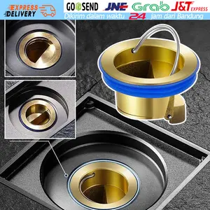 Katup Floor Drain Saringan Gravity Flip Katup Bahan Kuningan Anti Bau