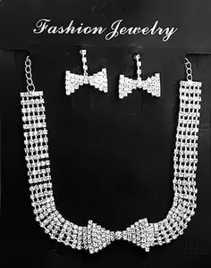 Set Perhiasan Liontin dan Anting (Rhinestone Pendant ) - Seri 18