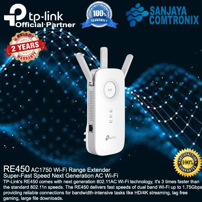 TP-LINK RE450 AC1750 Dual Band Wi-Fi Range Extender