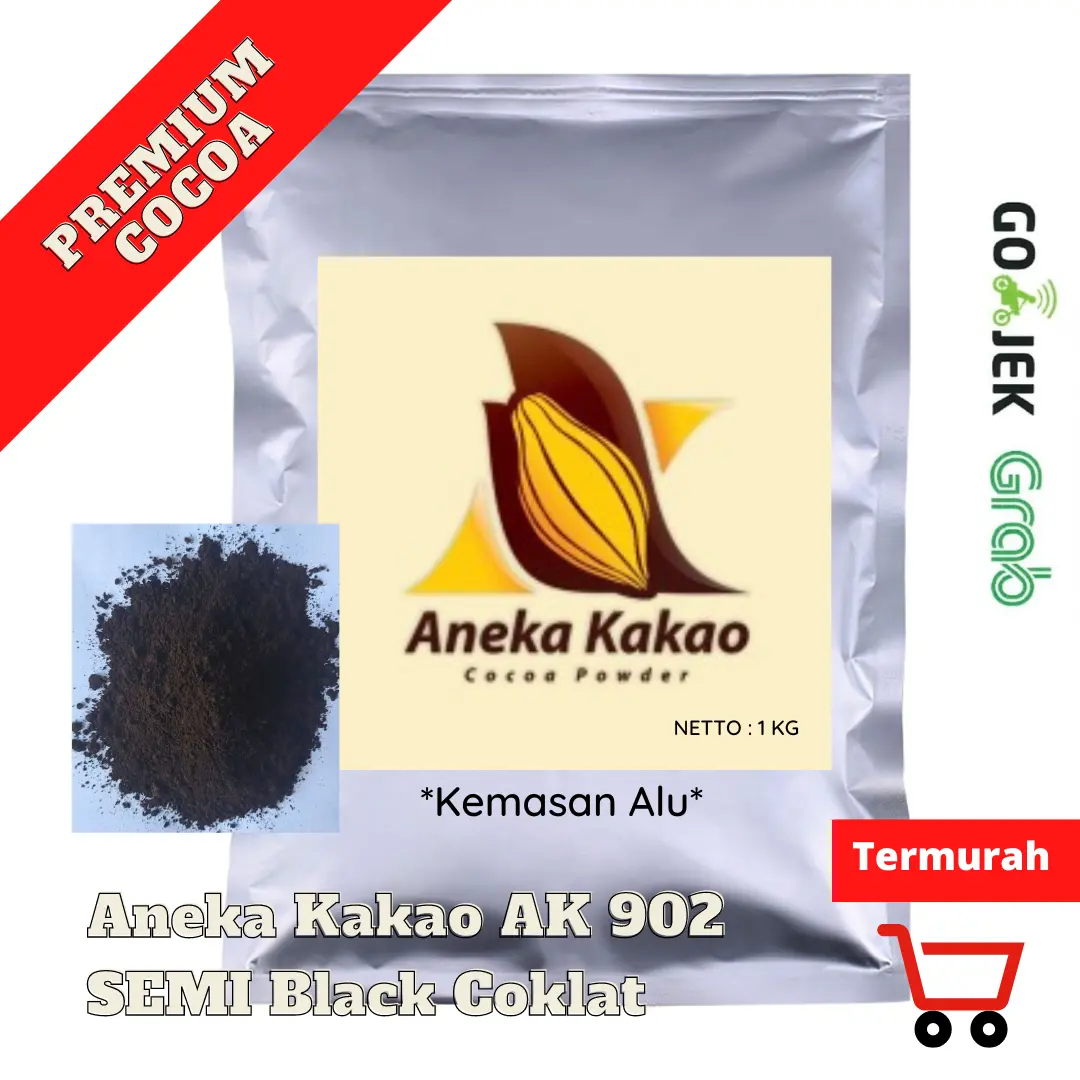 ANEKA KAKAO AK 902 SEMI BLACK COKLAT BUBUK 1 kg / 500 g