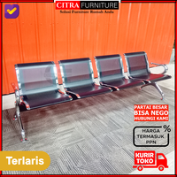 Gambar Kursi Tunggu Bandara 4 dudukan |Airport chair 4 seater|Kursi Besi - Hitam, DIRAKIT dari Citra furniture Kota Administrasi Jakarta Pusat 4 Tokopedia