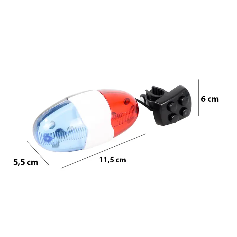 Bel Bicycle Anak Lampu Depan Sepeda Klakson Sirine Polisi 6LED 4 Sound 3