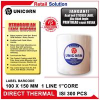 Gambar Stiker Label Barcode Resi Alamat UK A6 100x150 mm Isi 300pcs - Thermal dari Retail Solution_NEW Kota Bandung 2 Tokopedia