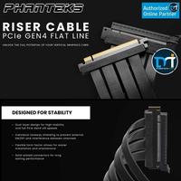 Gambar Phanteks Flat Line PCI-e 4.0 x16 Vertical GPU Riser Cable Extender - 220mm dari Duta Mandiri Infokom Kota Administrasi Jakarta Pusat 1 Tokopedia