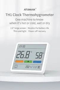 TH1 Clock Themohygrometer - Jam Digital dengan Termometer