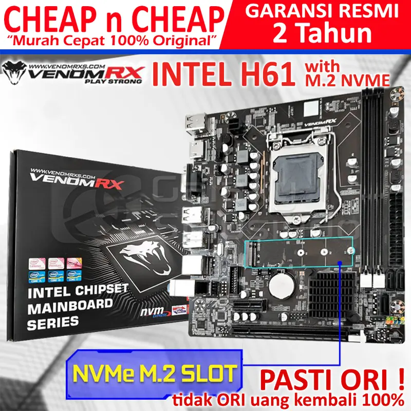 Venom RX H61 VGA HDMI - Motherboard LGA 1155 VenomRX H61 1