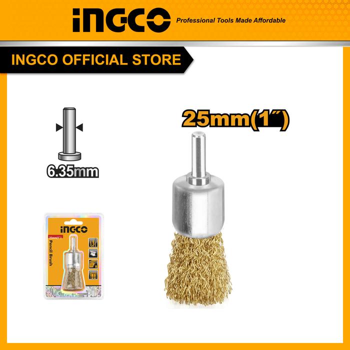 Gambar Sikat Kawat Dremel (Bor 1") Kuningan INGCO WB70241 Wire Cup Brush Mini dari INGCO INDONESIA Kota Administrasi Jakarta Pusat Tokopedia