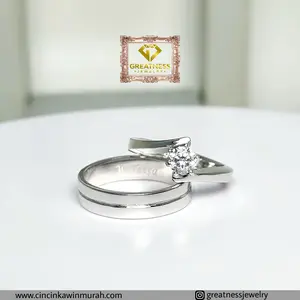 Cincin Kawin Nikah Couple Platinum AF-023