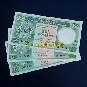 Koleksi Unik Langka Asing Kuno HKD 10 Dollar Hongkong Tahun 1991