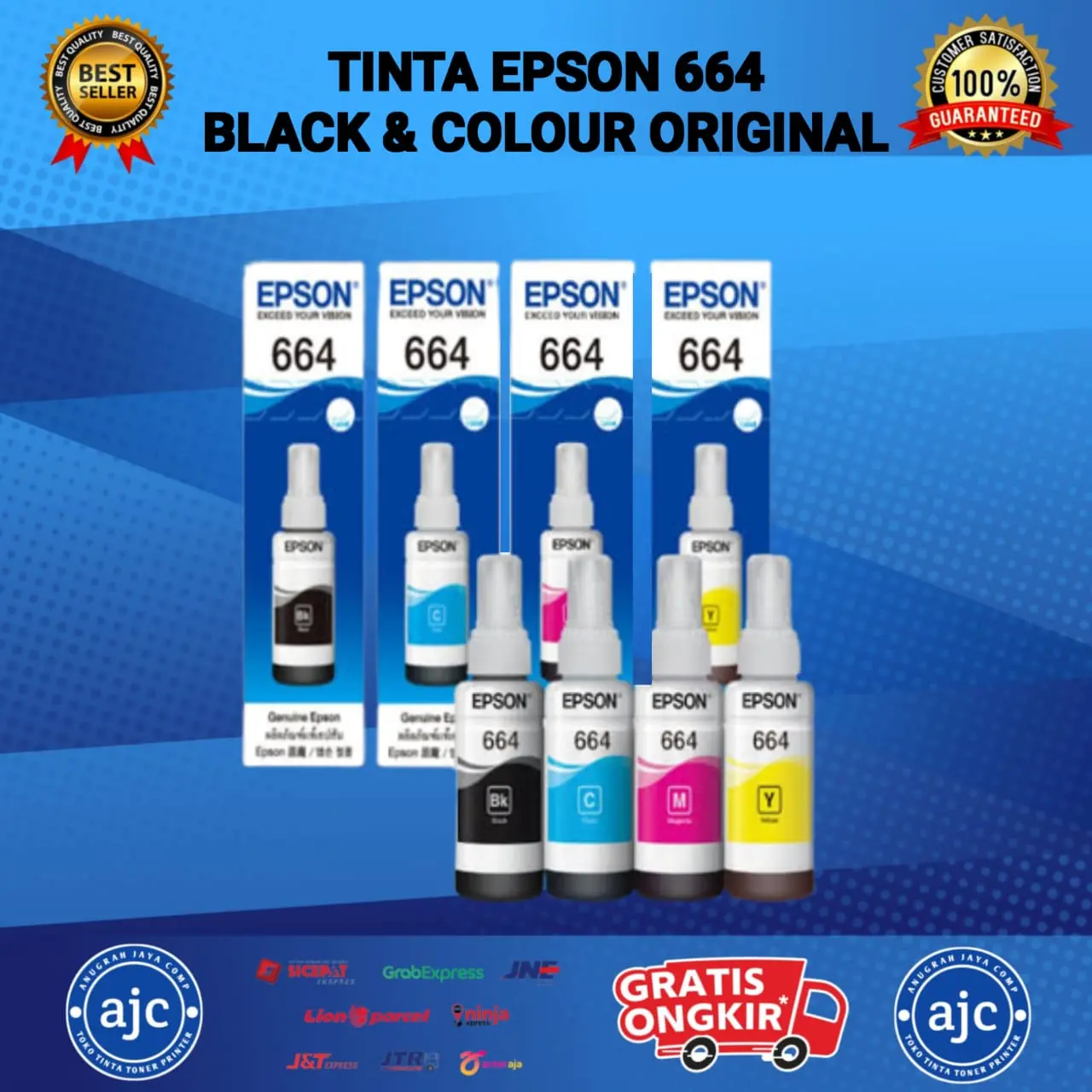 Tinta Botol 664/L100/T6641 [B/C/M/Y] Original