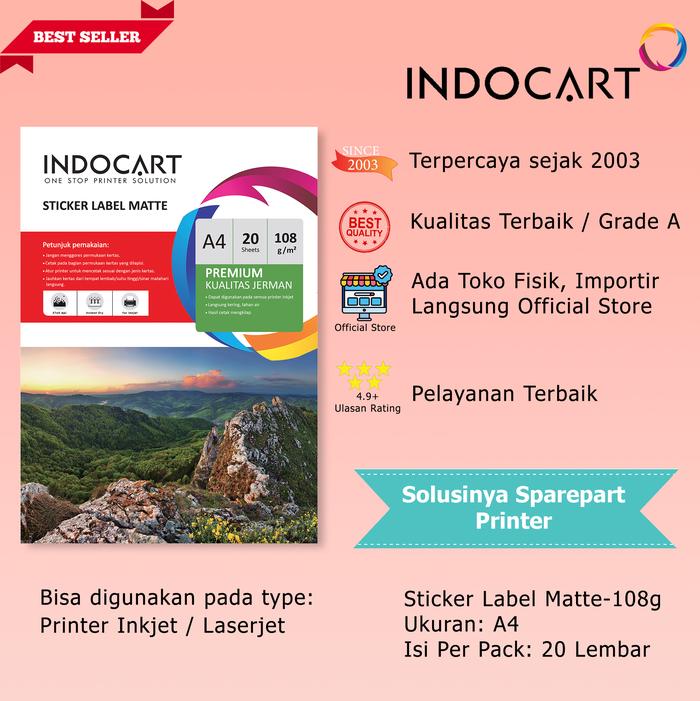 Gambar IndoCart AGFAPHOTO Sticker Label Matte 108gr-A4 dari IndoCart HM2 Kota Administrasi Jakarta Pusat Tokopedia