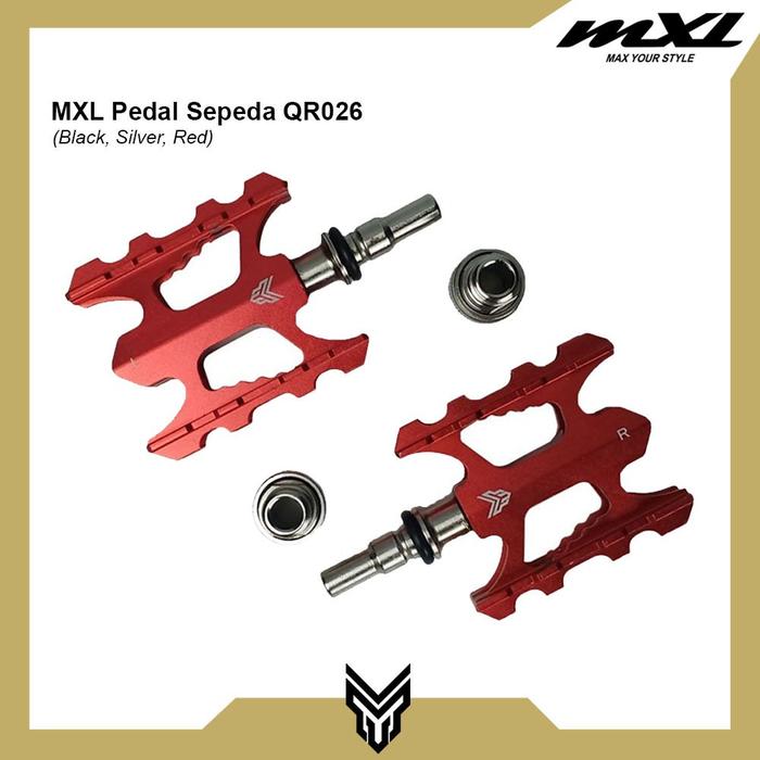 Gambar MXL Pedal Sepeda QR 026 Bicycle Pedals Alloy Stainless MTB Road Bike - Black dari MXL Sports Indonesia Kota Administrasi Jakarta Selatan 5 Tokopedia