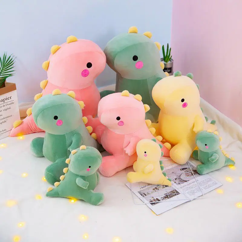 Boneka Dinosaurus Trex Duduk Lucu Lembut Ukuran XL 50CM L 40cm Bahan Halus Import Terbaik Isi Silikon Empuk Grade A Bordir Jahitan Rapih - Dolls