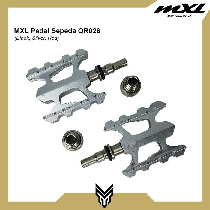 Gambar MXL Pedal Sepeda QR 026 Bicycle Pedals Alloy Stainless MTB Road Bike - Black dari MXL Sports Indonesia Kota Administrasi Jakarta Selatan 4 Tokopedia