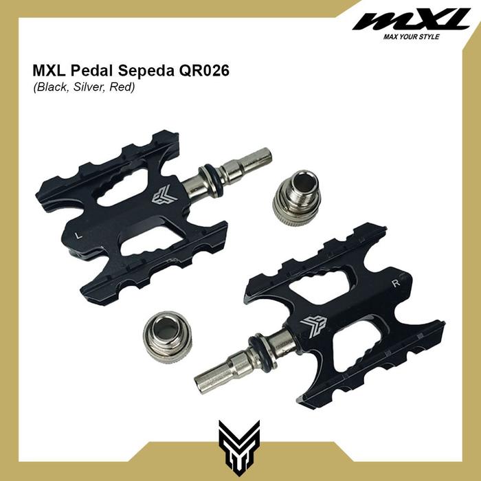 Gambar MXL Pedal Sepeda QR 026 Bicycle Pedals Alloy Stainless MTB Road Bike - Black dari MXL Sports Indonesia Kota Administrasi Jakarta Selatan 3 Tokopedia
