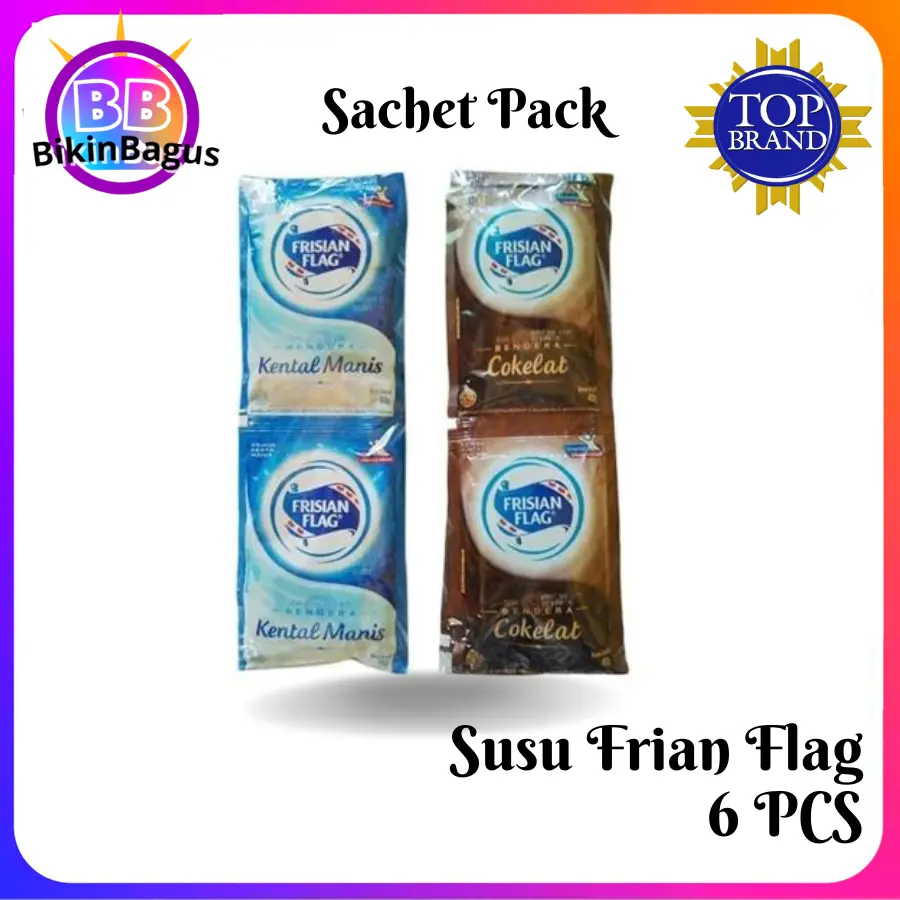 Susu sachet Frisian flag Kental Manis Renceng Hemat 6 PCS EXP LAMA