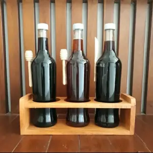 Rak Botol Serbaguna Dapur dengan Material Kayu