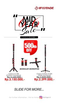 Gambar iFootage Cobra 2 C180 Super lightweight carbon fiber Monopod dari TasKamera-ID Kota Administrasi Jakarta Barat 1 Tokopedia