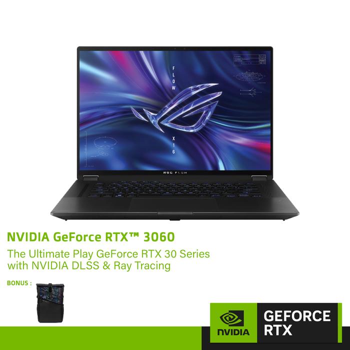 Gambar ASUS ROG Flow X16 (2022) GV601 GeForce RTX 3060 - R9-6900HS 16GB 1TB dari Techno Computer Bali Kota Denpasar Tokopedia
