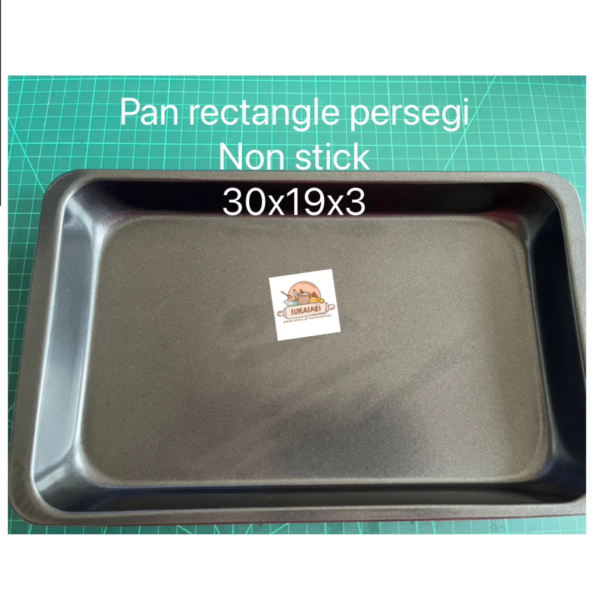 Pan Teflon Rectangle Persegi no(2) 30x19 tinggi 3 cm non stick